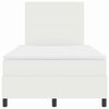vidaXL Cama Box Creme e Branco 120 x 190 cm Tecido de Veludo Cotele