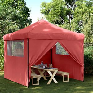 vidaXL Tenda para festas pop-up dobr&aacute;vel com 4 paredes laterais bord&ocirc;