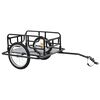 vidaXL Reboque para bicicleta 130x73x48,5 cm a&ccedil;o preto