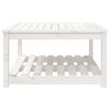 vidaXL Mesa de jardim 82,5x82,5x45 cm madeira de pinho maci&ccedil;a branco