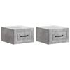 vidaXL Gabinete de Canto Montado na Parede 2 unid. Cinzento Cimento