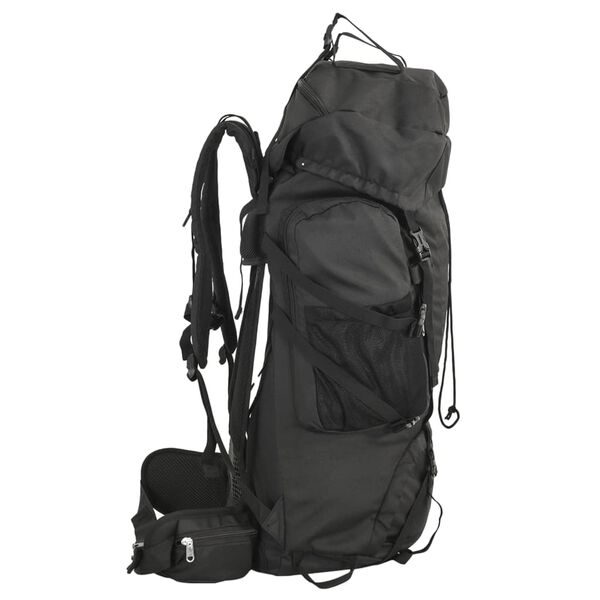 vidaXL Mochila para caminhadas 100 L tecido oxford preto
