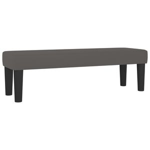 vidaXL Banco 100x30x30 cm couro artificial cinzento