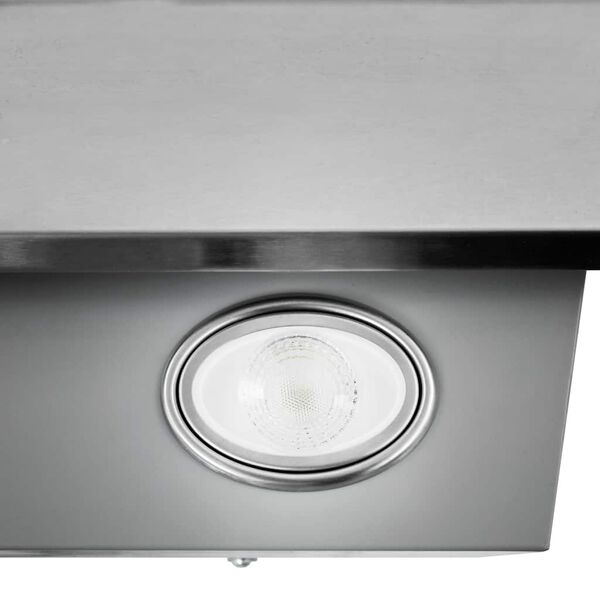 vidaXL Exaustor parede 60 cm a&ccedil;o inoxid&aacute;vel e vidro temperado prateado