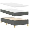 vidaXL Cama Box com colch&atilde;o Cinza Escuro 90 x 190 cm tecido