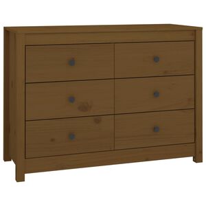 vidaXL Arm&aacute;rio de apoio 100x40x72 cm pinho maci&ccedil;o castanho mel