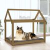 vidaXL Cama para c&atilde;es 101x70x90 cm pinho maci&ccedil;o castanho mel