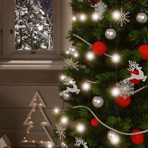 vidaXL Luzes solares 2pcs 2x200 LED p/ interior/exterior branco frio