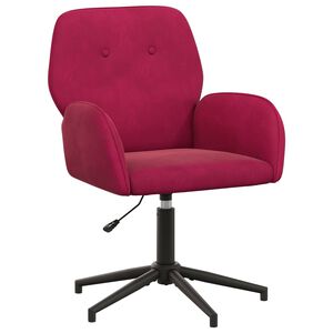 vidaXL Cadeira de Escrit&oacute;rio Girat&oacute;ria 54 x 55 x 90 cm Vinho Vermelho