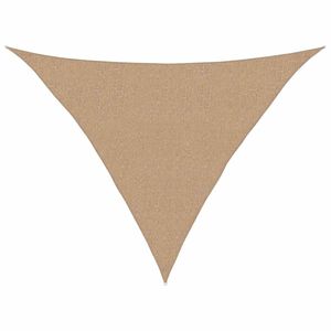 vidaXL Para-sol estilo vela 160 g/m&sup2; 2,5x2,5x3,5 m PEAD cinza-castanho