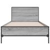 vidaXL Estrutura cama 100x200 cm derivados madeira/metal cinza sonoma
