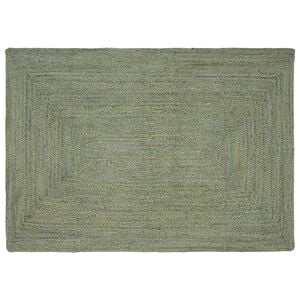 vidaXL Tapetes de &aacute;rea Retangular Verde-Azeitona 120 x 170 cm Juta
