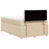 vidaXL Cama boxspring com colch&atilde;o 120x190 cm tecido cor creme