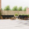 vidaXL Conjunto de Sof&aacute;s para Exterior 9 pcs Natural e Preto