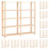vidaXL 10 unidades arruma&ccedil;&atilde;o 5 prateleiras 170x38x170cm pinho 500 kg