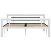 vidaXL Estrutura de cama 160x200 cm metal branco e preto
