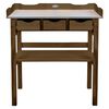 Esschert Design Mesa de jardinagem com gavetas castanho