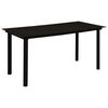 vidaXL Mesa de jantar para jardim 150x80x74 cm a&ccedil;o e vidro preto
