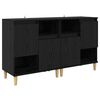 vidaXL Aparadores 2 pcs Carvalho Preto 60 x 35 x 70 cm