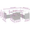 vidaXL 7 pcs conj. sof&aacute;s jardim c/ almofad&otilde;es vime PE/ac&aacute;cia preto