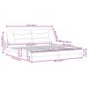 vidaXL Estrutura de cama sem colch&atilde;o Hvar couro artificial 200x200 cm branco