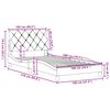 vidaXL Estrutura cama sem colch&atilde;o 100x200 cm tecido cinza-acastanhado