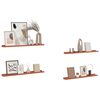 vidaXL Prateleira de Parede 4 pcs Vermelho 80 x 9 x 3 cm