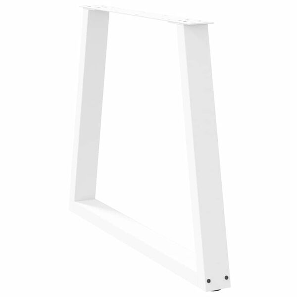 vidaXL Pernas para mesa de jantar em V 3 pe&ccedil;as, branco, 70x(72-73,3) cm, a&ccedil;o