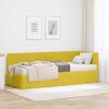 vidaXL Estrutura de Cama de Canto com Colch&atilde;o 2 pcs Amarelo Veludo