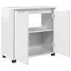 vidaXL Gabinete para lavat&oacute;rio de banheiro com porta Branco Brilhante