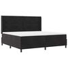 vidaXL Cama Box com colch&atilde;o com cabeceira Preto 200 x 200 cm Veludo