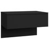 vidaXL Mesa de cabeceira montagem na parede preto