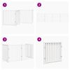vidaXL Port&atilde;o p/ c&atilde;es com porta dobr&aacute;vel 4 pain&eacute;is 320 cm abeto branco