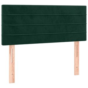 vidaXL Cabeceira de cama veludo 90x5x78/88 cm verde-escuro