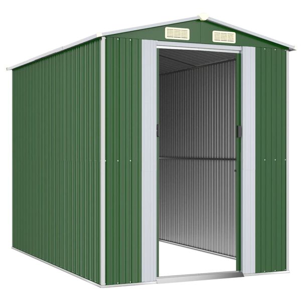 vidaXL Abrigo de jardim 192x274x223 cm a&ccedil;o galvanizado verde