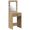 vidaXL Mesa de vestir Carvalho Artesanal 50 x 41 x 135 cm