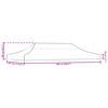vidaXL Teto para tenda de festas 6x3 m 270 g/m² terracota