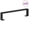 vidaXL P&eacute;s de M&oacute;veis 12 unid. Preto 436 x 40,5 x 100 mm Ferro