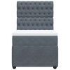 vidaXL Cama com molas/colch&atilde;o 100x200 cm veludo cinza-escuro