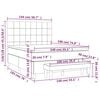 vidaXL Cama com molas/colch&atilde;o 140x190 cm tecido cor creme