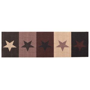 vidaXL Tapete de Cozinha estrelas vermelhas 150 x 45 cm 100% Poliamida