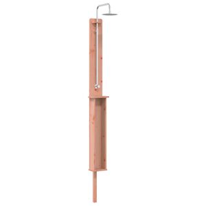 vidaXL Chuveiro Externo 246 cm Madeira Douglas S&oacute;lida e A&ccedil;o Inoxid&aacute;vel