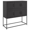 vidaXL Aparador 100,5x39x107 cm a&ccedil;o preto