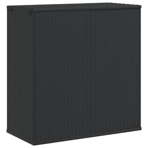 vidaXL Caixa para almofad&otilde;es de jardim 100x49x103,5 cm vime PE preto