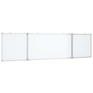 vidaXL Quadro branco magnético dobrável 160x40x1,7 cm alumínio