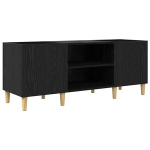 vidaXL Arm&aacute;rio para discos de vinil Carvalho Preto 121 x 38 x 48 cm