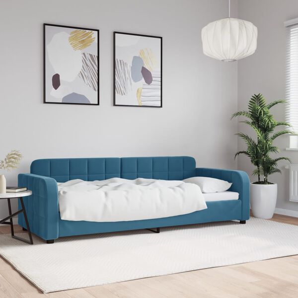 vidaXL Sof&aacute;-cama 80x200 cm veludo azul