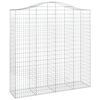 vidaXL Cesto gabi&atilde;o arqueado 200x50x200/220 cm ferro galvanizado