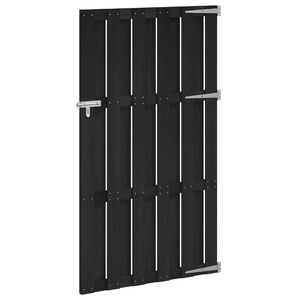 vidaXL Port&atilde;o de Jardim 100 x 180 cm WPC e Alum&iacute;nio Preto