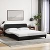 vidaXL Estrutura de cama Dover 180x200 cm tecido preto